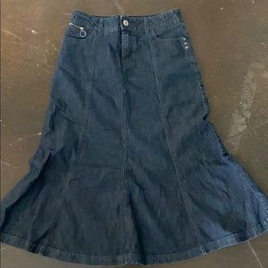 Riders copper denim skirt